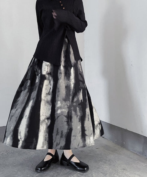Blurred Print Skirt